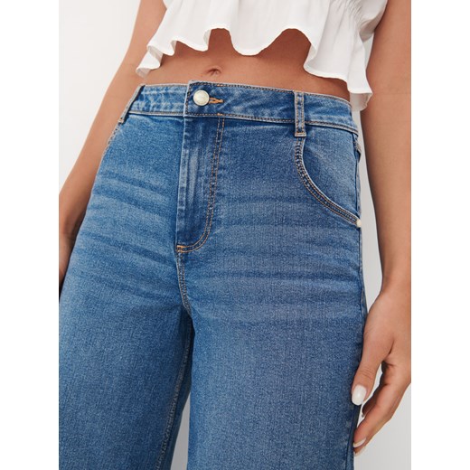 Mohito - Jeansy wide leg - Niebieski Mohito 32 Mohito