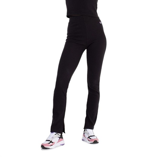 Spodnie Champion Minimal High-Waisted Leggings 116264-KK001 - czarne ze sklepu streetstyle24.pl w kategorii Spodnie damskie - zdjęcie 157487186
