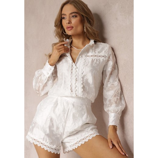 Biały 2-częściowy Komplet Koronkowy Jessita ze sklepu Renee odzież w kategorii Komplety i garnitury damskie - zdjęcie 157488899