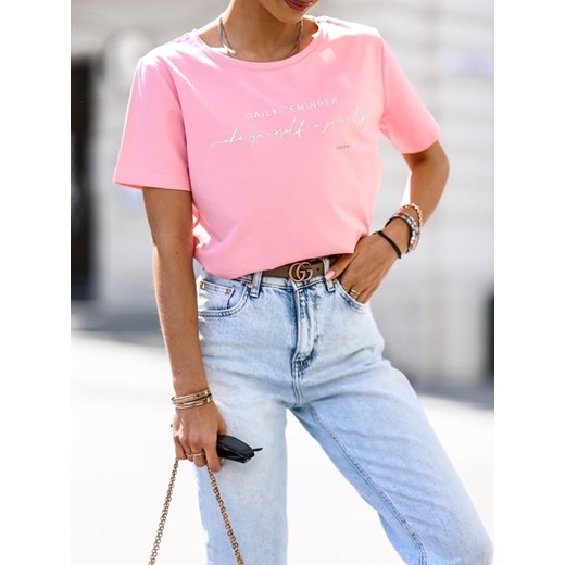 T-shirt Reminder Pudrowy Lisa Mayo M Lisa Mayo