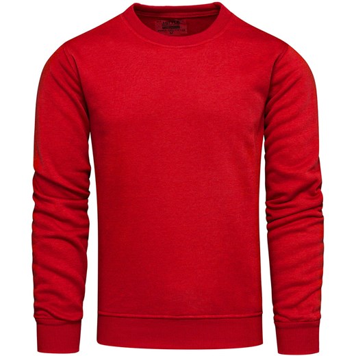 Bluza męska gładka czerwona Recea ze sklepu Recea.pl w kategorii Bluzy męskie - zdjęcie 157497729