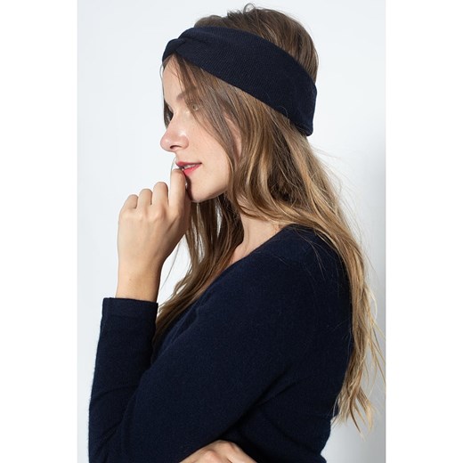 Perfect Cashmere Kaszmirowa opaska "Javoi" w kolorze granatowym Perfect Cashmere onesize Limango Polska
