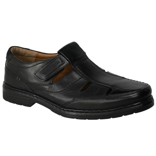 Półbuty Letnie Josef Seibel 42808 860 100 Skórzane Schwarz Josef Seibel 43 okazja EuroButy.com.pl