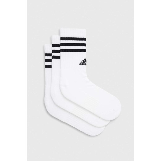 adidas skarpetki 3-pack kolor biały ze sklepu ANSWEAR.com w kategorii Skarpetki damskie - zdjęcie 157529106