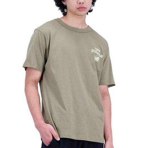 Koszulka New Balance MT31518CGN - zielona ze sklepu streetstyle24.pl w kategorii T-shirty męskie - zdjęcie 157541435