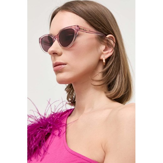 Love Moschino okulary przeciwsłoneczne damskie kolor różowy ze sklepu ANSWEAR.com w kategorii Okulary przeciwsłoneczne damskie - zdjęcie 157545437