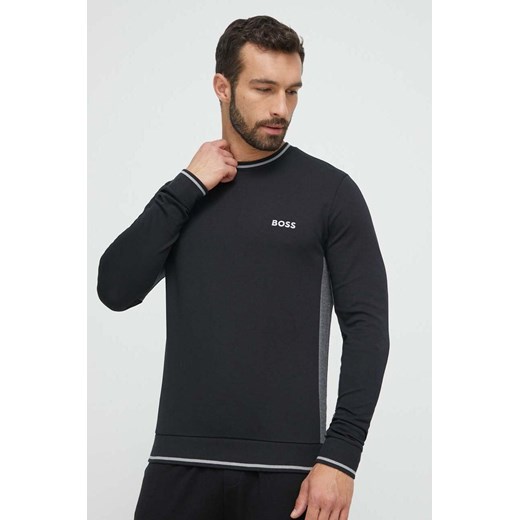 BOSS bluza męska kolor czarny wzorzysta ze sklepu ANSWEAR.com w kategorii Bluzy męskie - zdjęcie 157545625