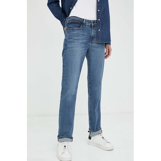 Levi&apos;s jeansy 712 SLIM WELT POCKET damskie kolor niebieski ze sklepu ANSWEAR.com w kategorii Jeansy damskie - zdjęcie 157545727
