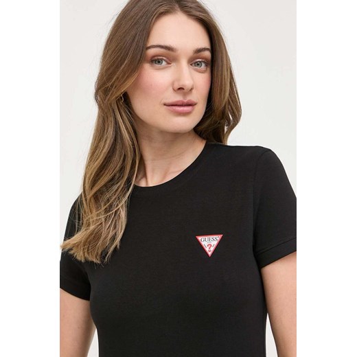 Guess t-shirt damski kolor czarny W2YI44 J1314 ze sklepu ANSWEAR.com w kategorii Bluzki damskie - zdjęcie 157545768