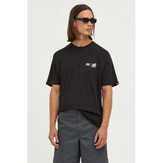 Vans t-shirt bawełniany kolor czarny z nadrukiem Vans L ANSWEAR.com