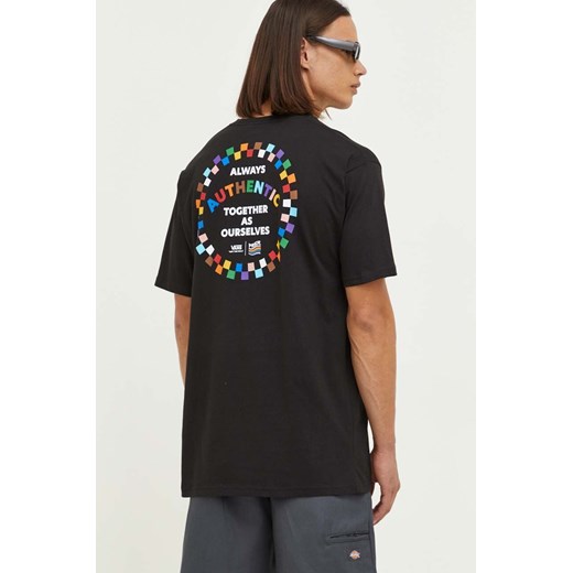Vans t-shirt bawełniany kolor czarny z nadrukiem Vans M ANSWEAR.com