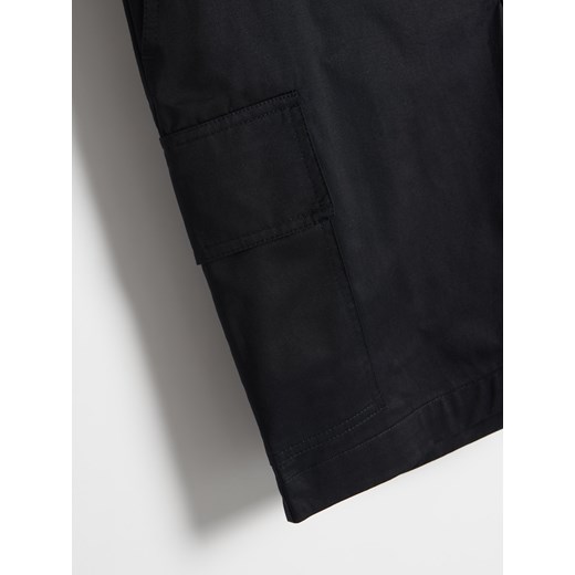 Spodenki męskie czarne Reserved bawełniane casual 