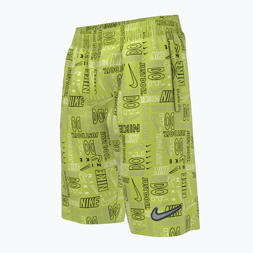 Szorty kąpielowe dziecięce Nike Logo Mashup 8" Volley zielone NESSC791 Nike 140-150 (M) wyprzedaż sportano.pl