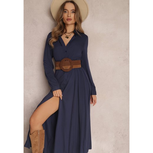 Granatowa Sukienka Hillcrest ze sklepu Renee odzież w kategorii Sukienki - zdjęcie 157563839
