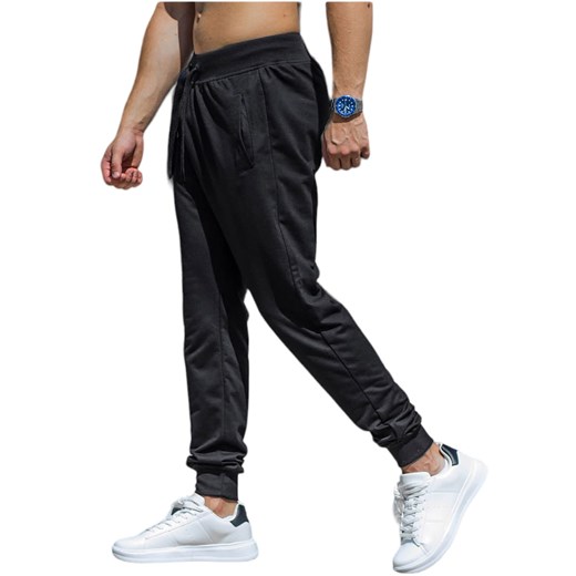 Spodnie męskie dresowe czarne Recea ze sklepu Recea.pl w kategorii Spodnie męskie - zdjęcie 157569336