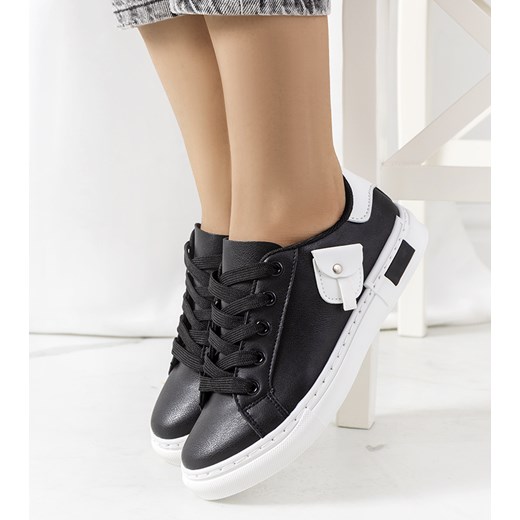 Czarne sneakersy damskie Frame ze sklepu gemre w kategorii Trampki damskie - zdjęcie 157573849