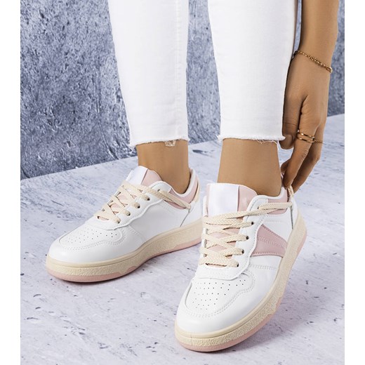 Biało-różowe damskie sneakersy Marcella ze sklepu gemre w kategorii Buty sportowe damskie - zdjęcie 157577475