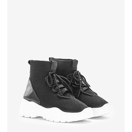 Czarne sneakersy skarpetkowe Frahm ze sklepu gemre w kategorii Buty sportowe damskie - zdjęcie 157577789