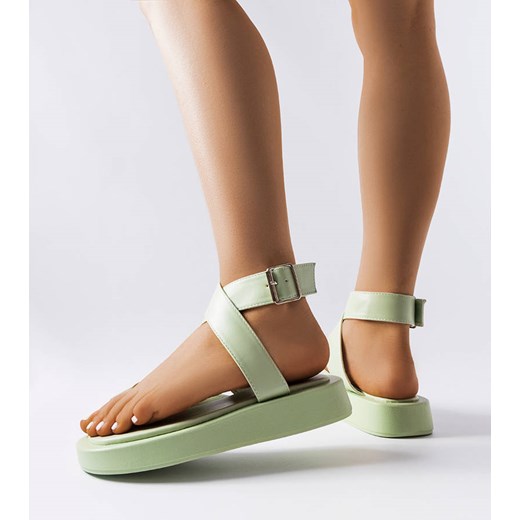 Zielone sandały na platformie Beauchamp ze sklepu gemre w kategorii Sandały damskie - zdjęcie 157578788