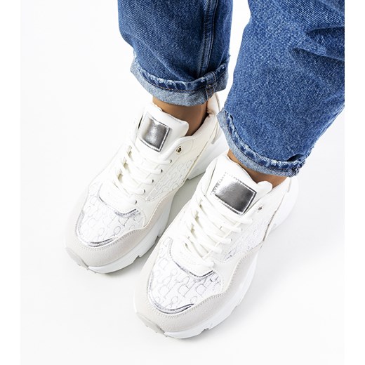 Białe sneakersy damskie Viale ze sklepu gemre w kategorii Buty sportowe damskie - zdjęcie 157581177