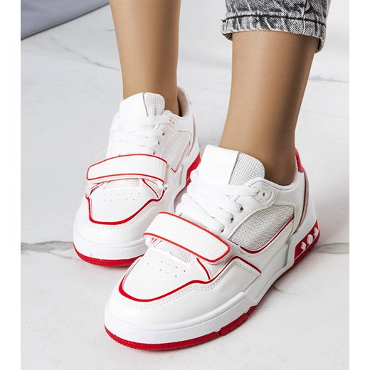 Czerwone sneakersy damskie Ollie ze sklepu gemre w kategorii Buty sportowe damskie - zdjęcie 157582686