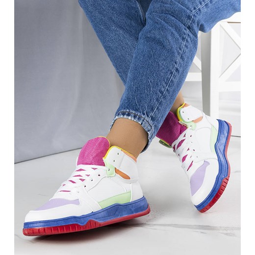 Kolorowe sneakersy za kostkę Elizabeth ze sklepu gemre w kategorii Buty sportowe damskie - zdjęcie 157584028