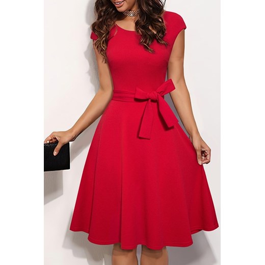 Sukienka SALMELDA RED M okazyjna cena Ivet Shop