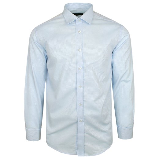 Koszula Wólczanka - Błękitna z Mankietem na Spinki - Regular KSDWKOWWLCNve7573SPINKArg ze sklepu JegoSzafa.pl w kategorii Koszule męskie - zdjęcie 157602589
