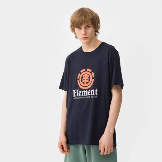 Męski t-shirt z nadrukiem Element Vertical - granatowy Element S okazja Sportstylestory.com