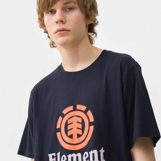 Męski t-shirt z nadrukiem Element Vertical - granatowy Element S okazyjna cena Sportstylestory.com