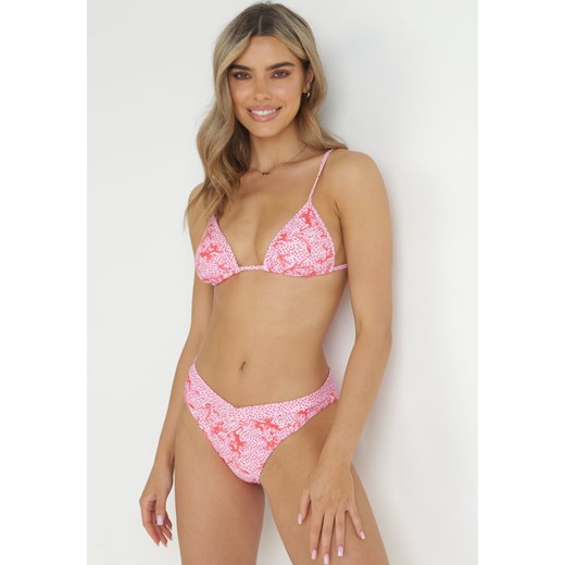 Różowe Bikini z Wzorem Alg i Kropek Roseno ze sklepu Born2be Odzież w kategorii Stroje kąpielowe - zdjęcie 157612317