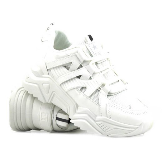 Sneakersy, buty sportowe damskie NEWS 22SP35-4620, białe ze sklepu ulubioneobuwie w kategorii Buty sportowe damskie - zdjęcie 157615337
