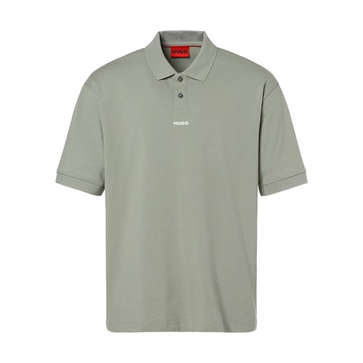 HUGO Męska koszulka polo Mężczyźni Bawełna trzcinowy jednolity ze sklepu vangraaf w kategorii T-shirty męskie - zdjęcie 157615536