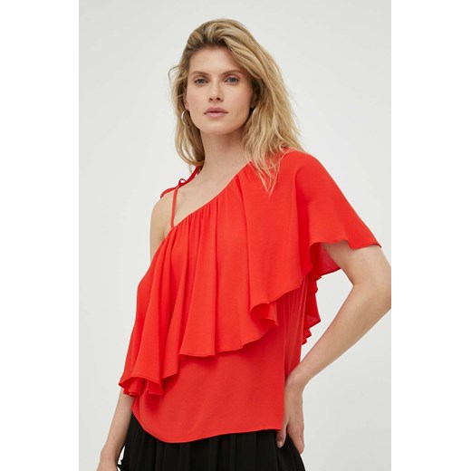 Bruuns Bazaar bluzka damska kolor czerwony wzorzysta ze sklepu ANSWEAR.com w kategorii Bluzki damskie - zdjęcie 157615957