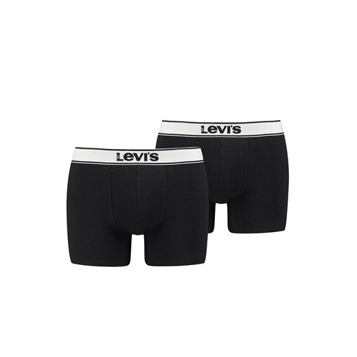 Levis 2-pack bawełnianych bokserek męskich 100001150, Kolor czarny melanż, Rozmiar S, Levis ze sklepu Primodo w kategorii Majtki męskie - zdjęcie 157620186