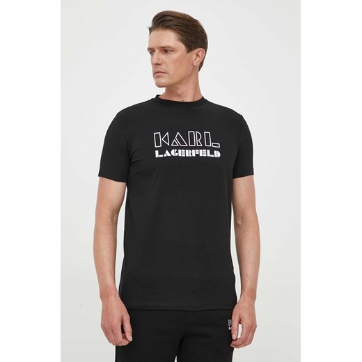 Karl Lagerfeld t-shirt męski kolor czarny wzorzysty Karl Lagerfeld XL ANSWEAR.com