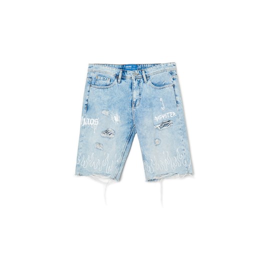 Cropp - Szorty jeansowe comfort - niebieski ze sklepu Cropp w kategorii Spodenki męskie - zdjęcie 157623418