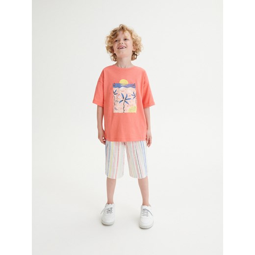 Reserved - T-shirt oversize - Pomarańczowy Reserved 140 (9 lat) Reserved