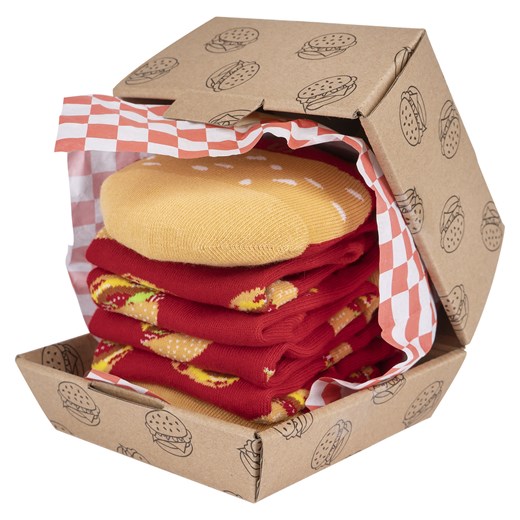 Skarpetki Damskie | Męskie SOXO Hamburger w pudełku ze sklepu Sklep SOXO w kategorii Skarpetki damskie - zdjęcie 157633507