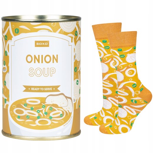 Skarpetki Damskie | Męskie SOXO GOOD STUFF onion soup w puszce prezent dla Niej 35–40 Sklep SOXO