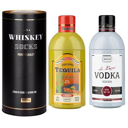 Zestaw 5x Skarpetki męskie kolorowe SOXO GOOD STUFF Whiskey Tequila Wódka na prezent ze sklepu Sklep SOXO w kategorii Skarpetki męskie - zdjęcie 157633607
