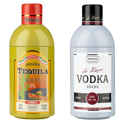 Zestaw 2x Skarpetki męskie kolorowe SOXO GOOD STUFF Tequila i wódka w butelce śmieszne bawełniane ze sklepu Sklep SOXO w kategorii Skarpetki męskie - zdjęcie 157633998