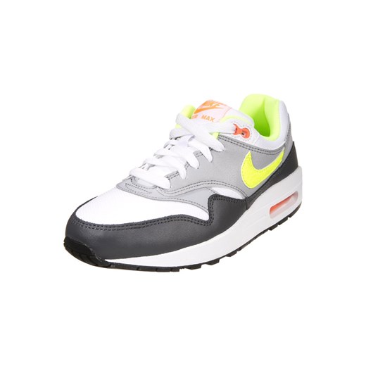 Nike Sportswear AIR MAX 1 Tenisówki i Trampki white/volt/total orange/dark grey zalando szary mały
