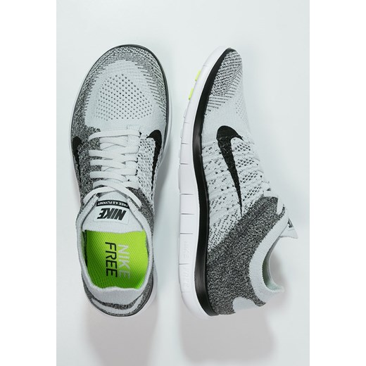 Nike Performance FREE 4.0 FLYKNIT Obuwie do biegania Lekkość pure platinum/black/light charcoal zalando zielony lekkie