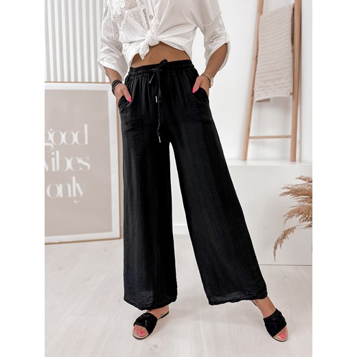 spodnie enjoy czarne uni ze sklepu UBRA w kategorii Spodnie damskie - zdjęcie 158035999