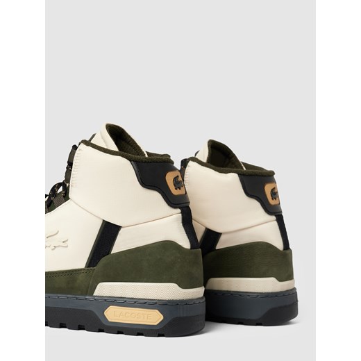 Sneakersy wysokie z aplikacją z logo Lacoste 44 Peek&Cloppenburg okazyjna cena