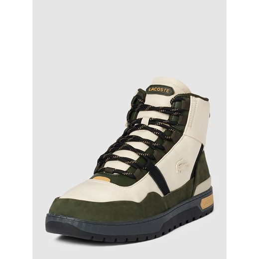 Sneakersy wysokie z aplikacją z logo Lacoste 44 okazja Peek&Cloppenburg