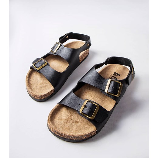 Czarne korkowe sandały z klamerkami Lee Cooper LCW-22-35-1163L Lee Cooper 40 gemre