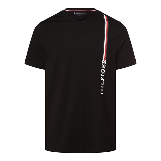 Tommy Hilfiger T-shirt męski Mężczyźni Bawełna czarny nadruk Tommy Hilfiger XL vangraaf