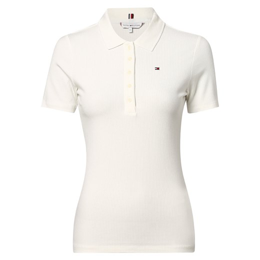 Tommy Hilfiger Damska koszulka polo Kobiety wiskoza écru jednolity ze sklepu vangraaf w kategorii Bluzki damskie - zdjęcie 158049606